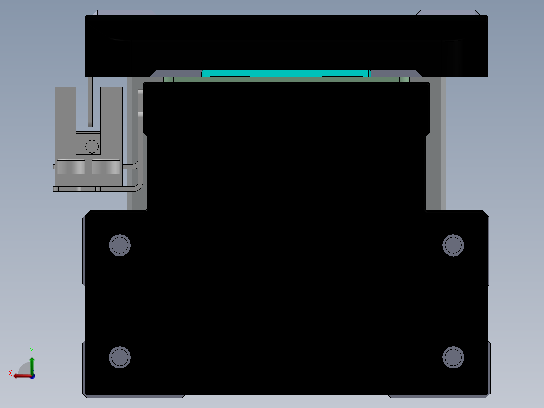 电动滑台模组SDH80直连模组（配台达电机）后视图