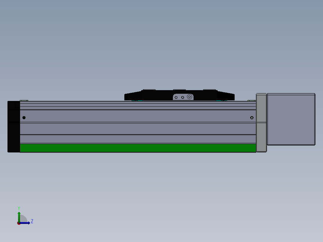 电动滑台模组SDH80直连模组（配台达电机）左视图