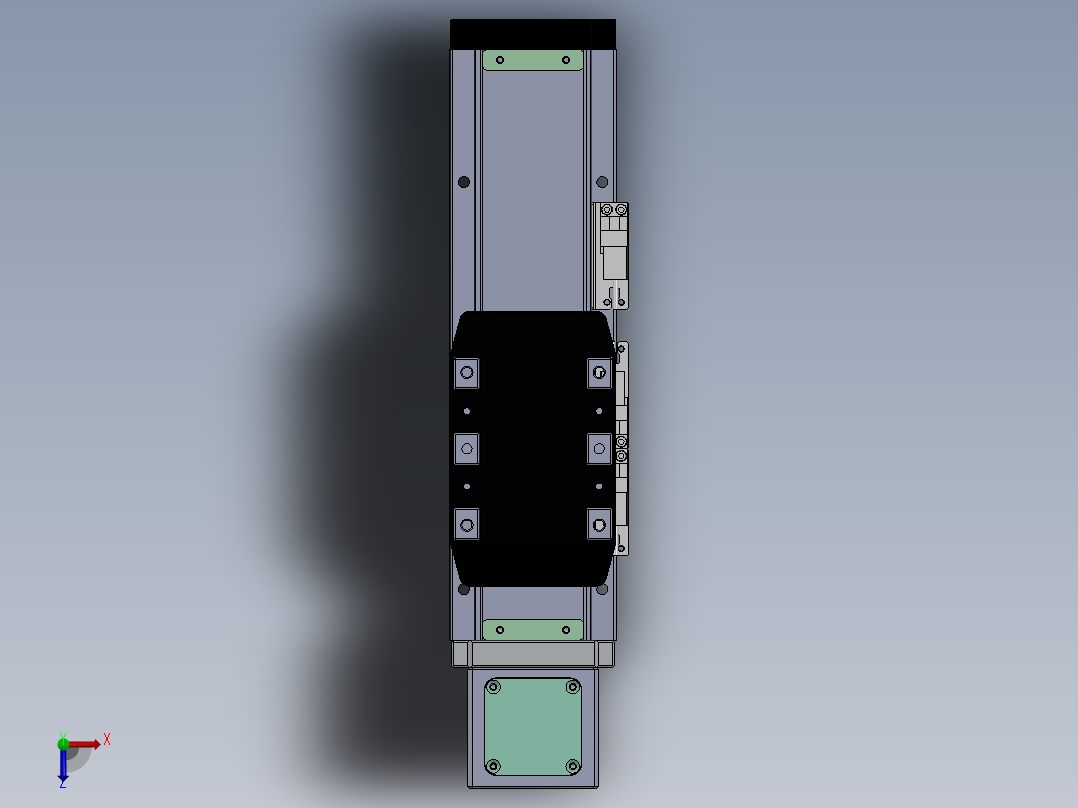 电动滑台模组SDH80直连模组（配台达电机）俯视图
