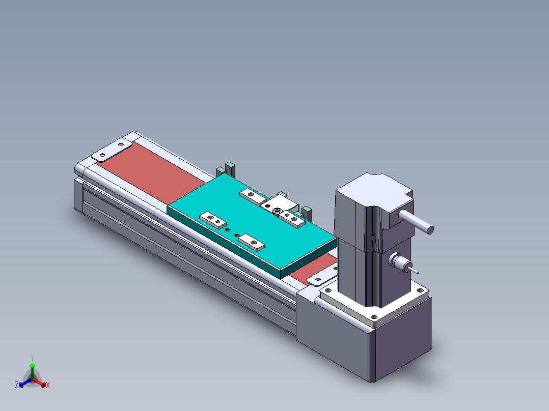 MTB同步带半封闭MTB6-BW-100W正等轴测图