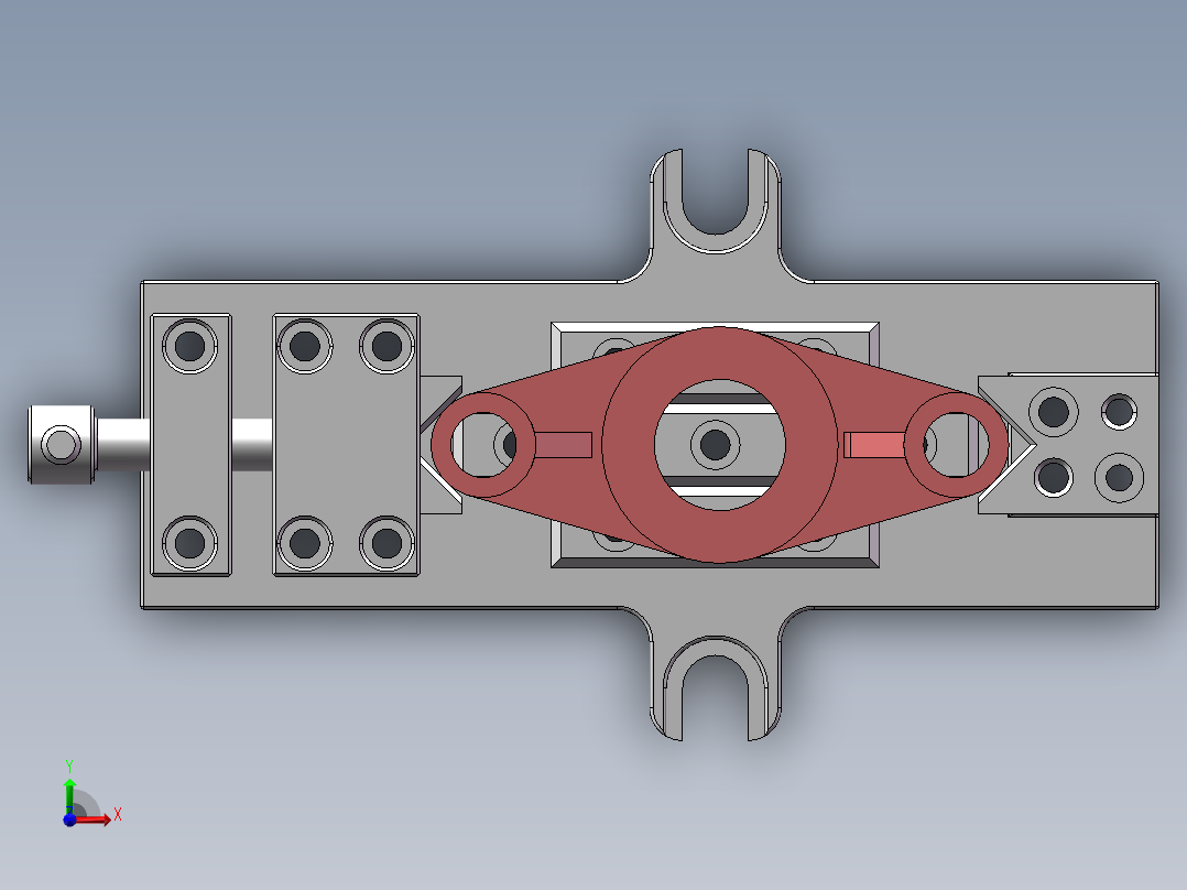 831008拨叉加工工艺及铣φ32外圆上端面夹具设计【含三维】前视图