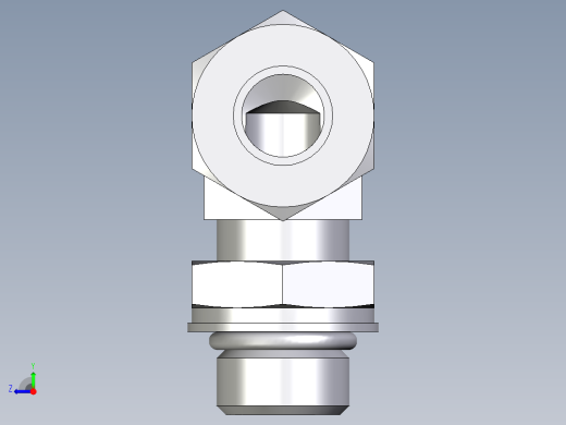 卡套式工业通用硬管接头EO_Adjustable_Locknut_elbow_WEE12LMORCF右视缩略图