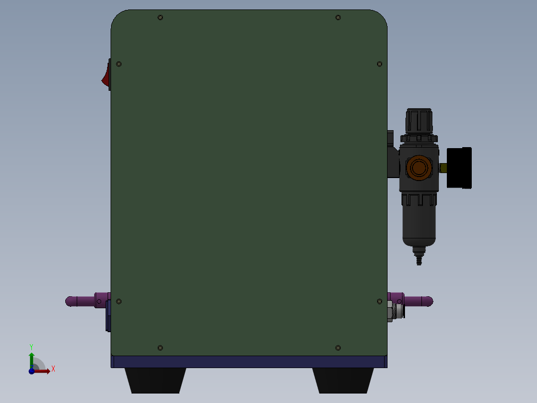 软包电池PMC折弯半自动机后视图