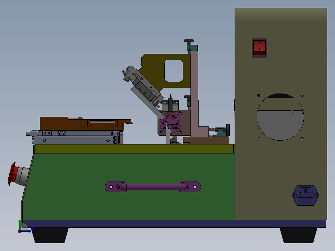 软包电池PMC折弯半自动机右视图