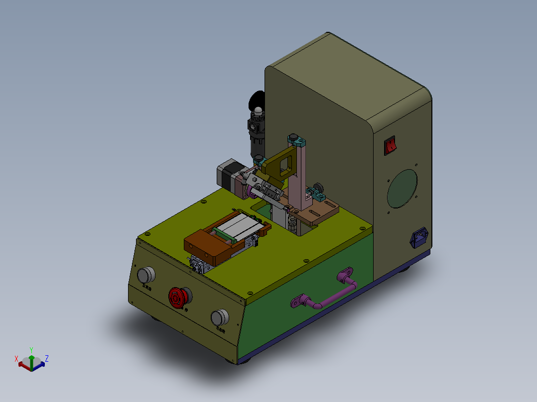 软包电池PMC折弯半自动机正等轴测图
