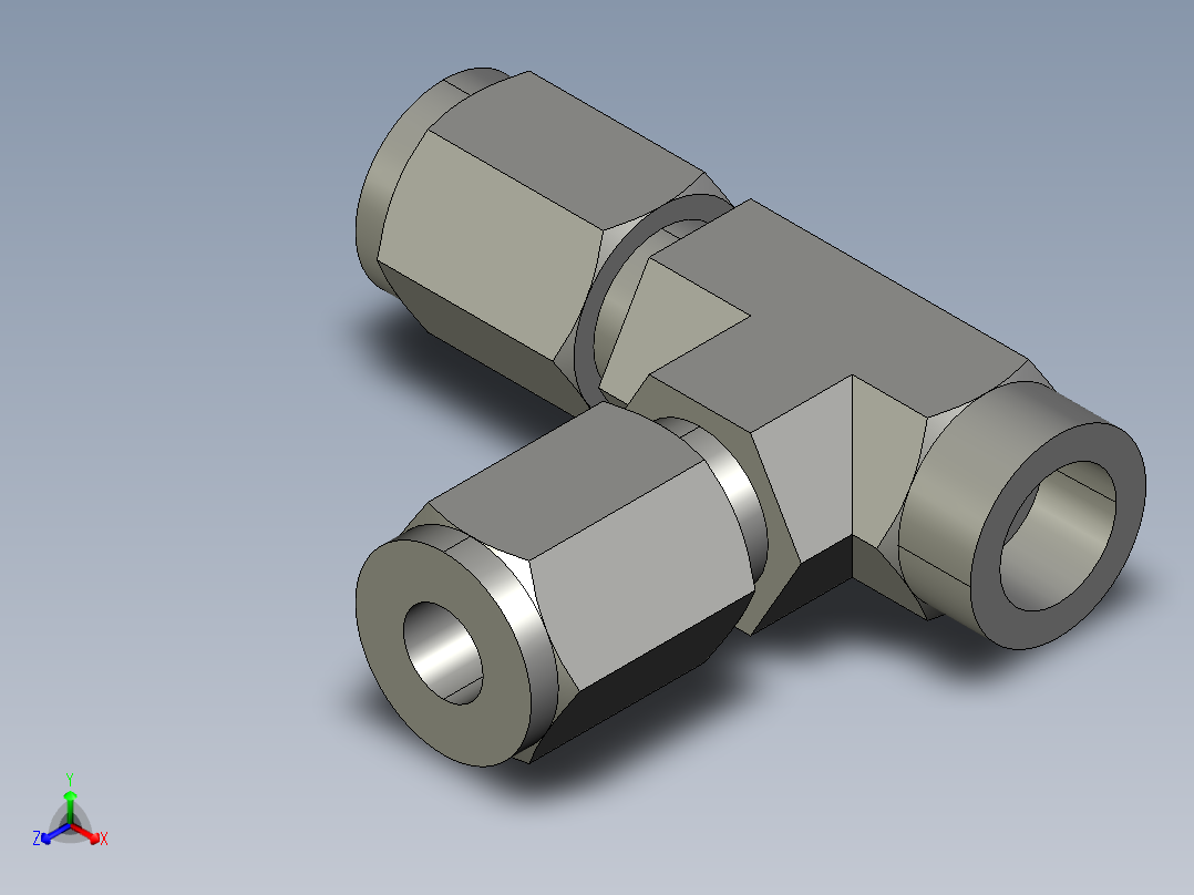 卡套式工业通用硬管接头4_mbu-s主视图