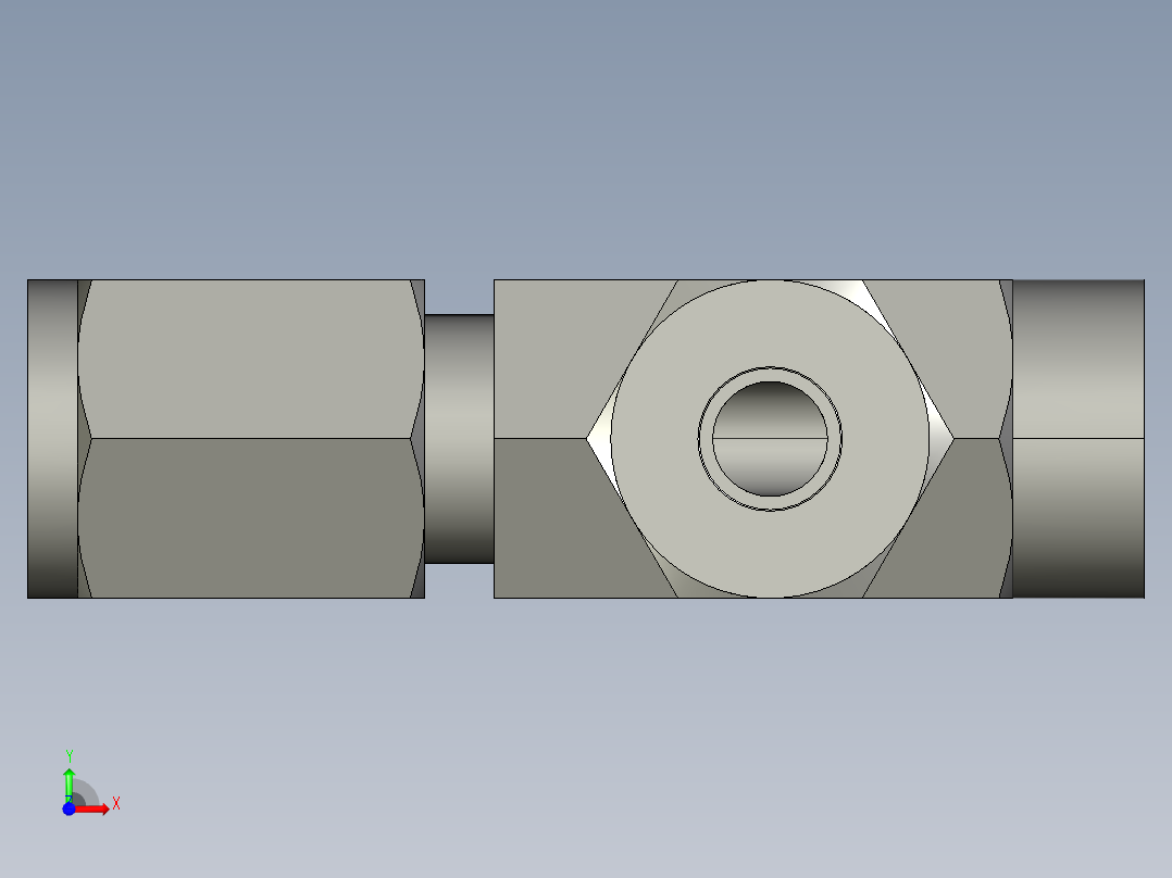 卡套式工业通用硬管接头4_mbu-s前视图