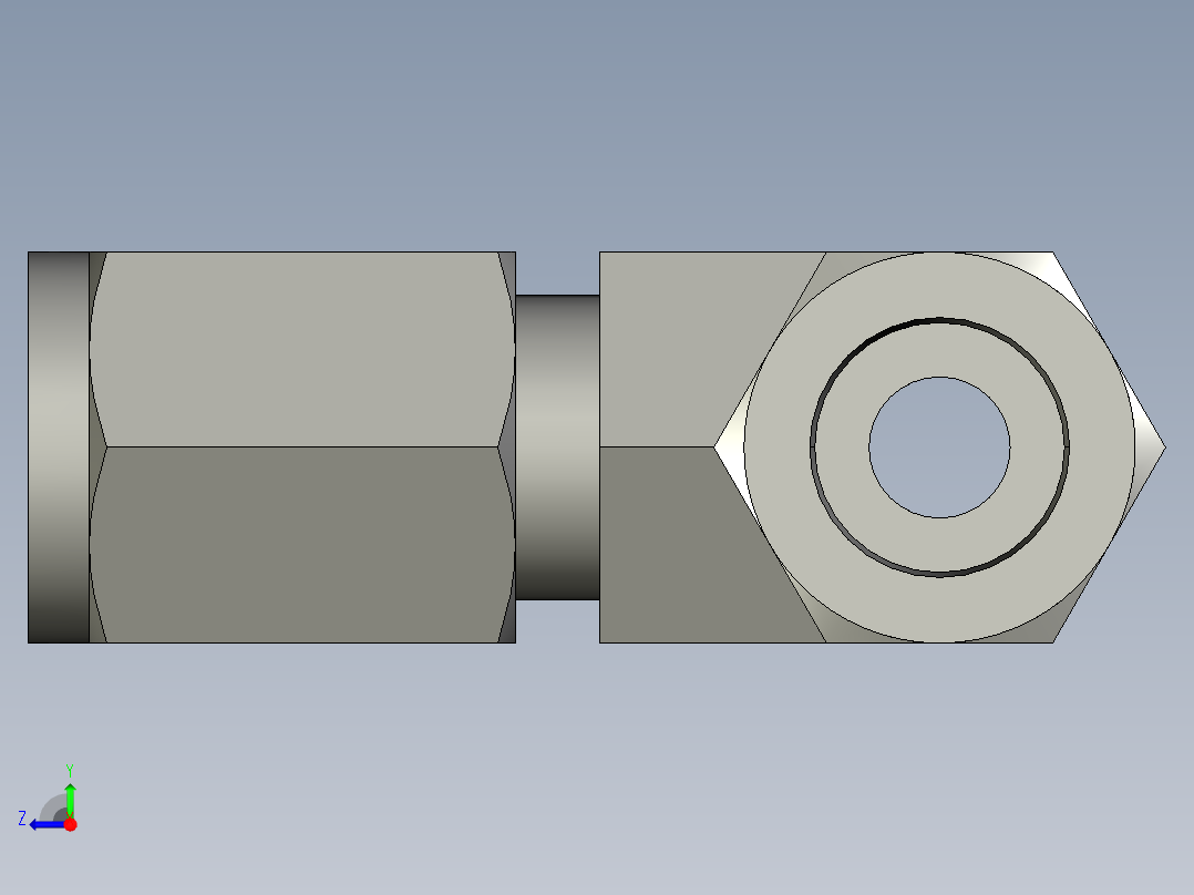 卡套式工业通用硬管接头4_mbu-s右视图