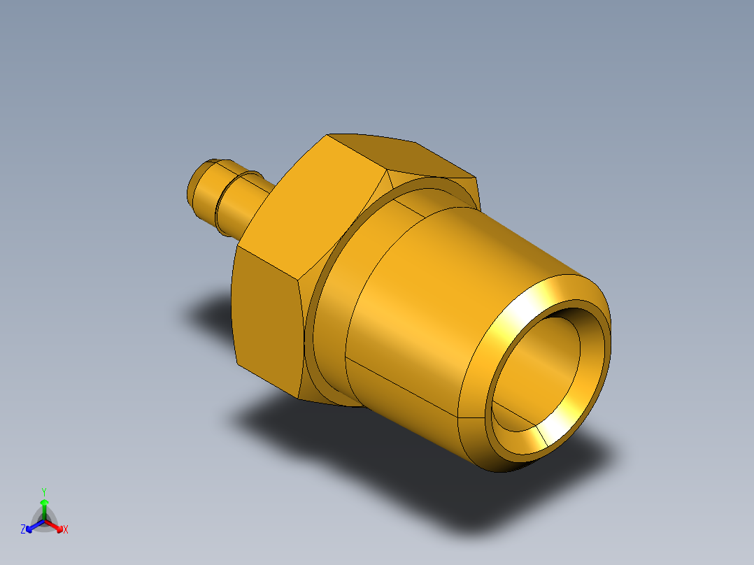 工业通用螺蚊管倒齿式工业硬管接头Male Connector 28-5_32-2主视图