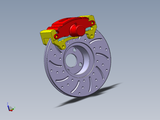盘式制动器制动盘蹄运动仿真sw2016三维+CAD图纸=1239627==100