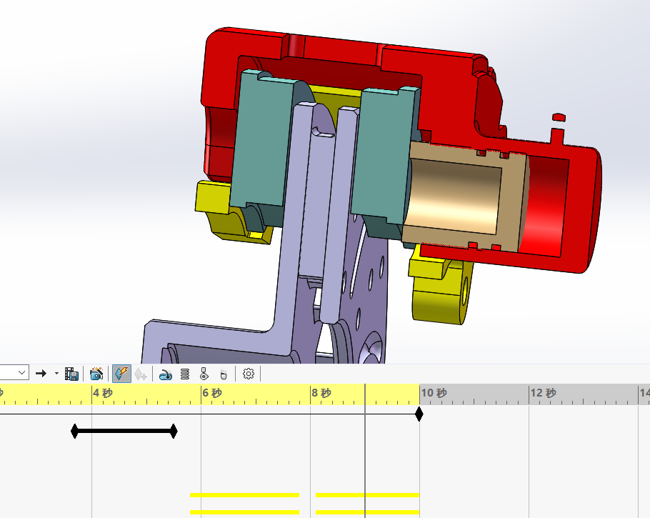 盘式制动器制动盘蹄运动仿真sw2016三维+CAD图纸=1239627==100
