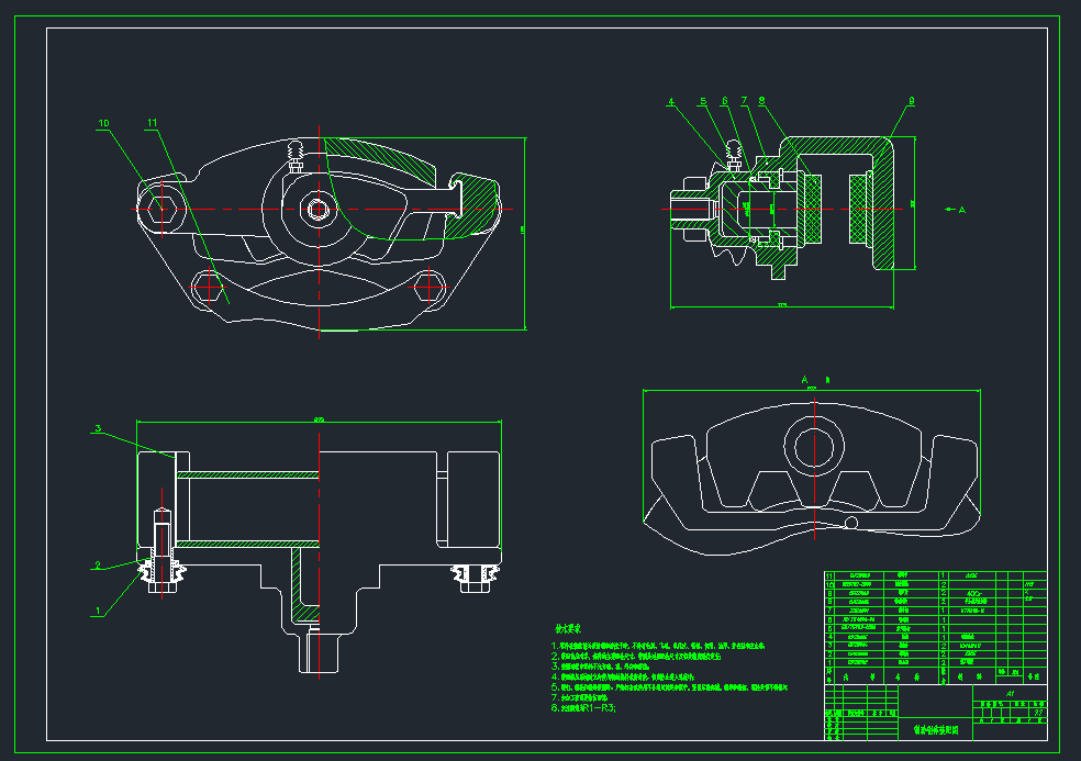 盘式制动器制动盘蹄运动仿真sw2016三维+CAD图纸=1239627==100