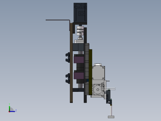 可等变距三轴机械手左视缩略图