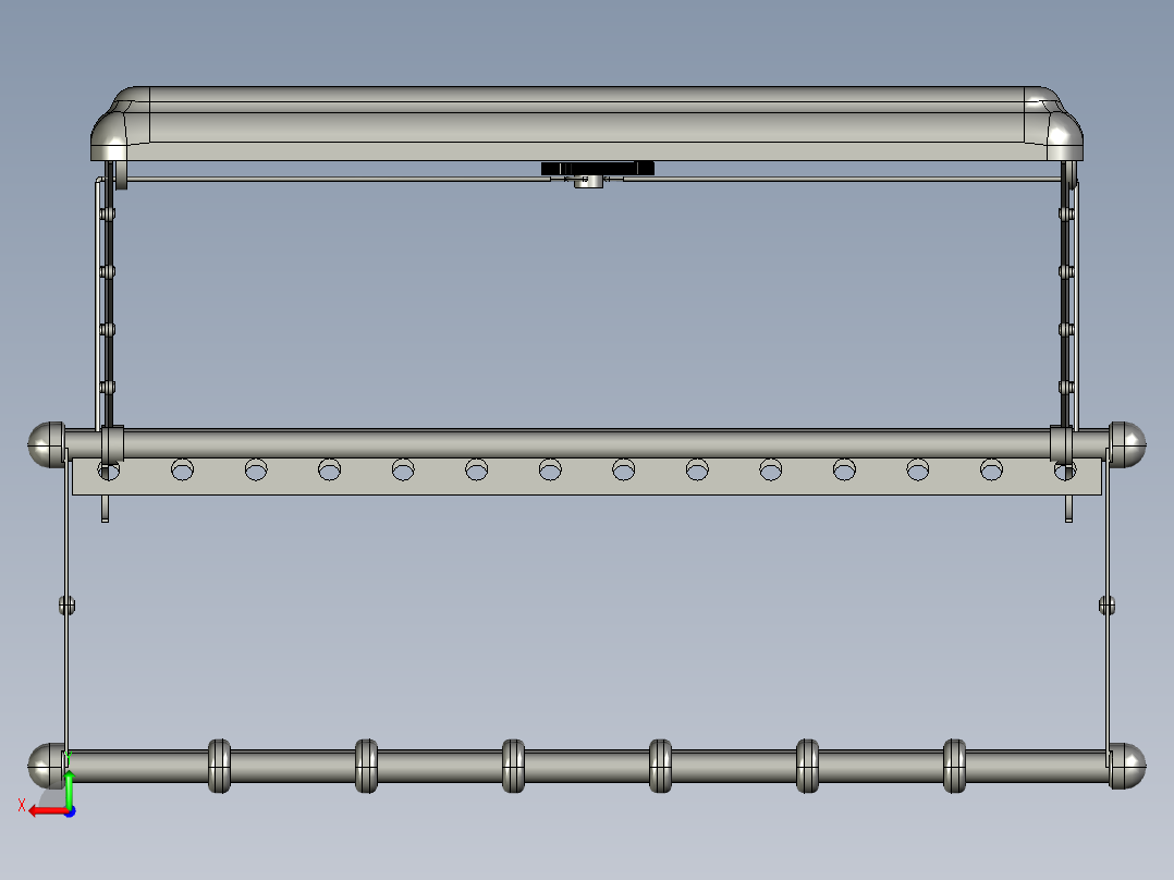 自动晾衣架后视图