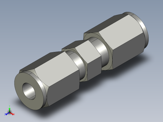 卡套式工业通用硬管接头4_hbu-s正等轴测缩略图