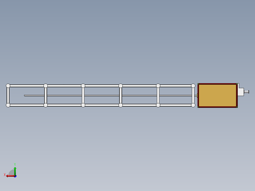 Q434-自动下料机的设计【三维SolidWorks】后视图