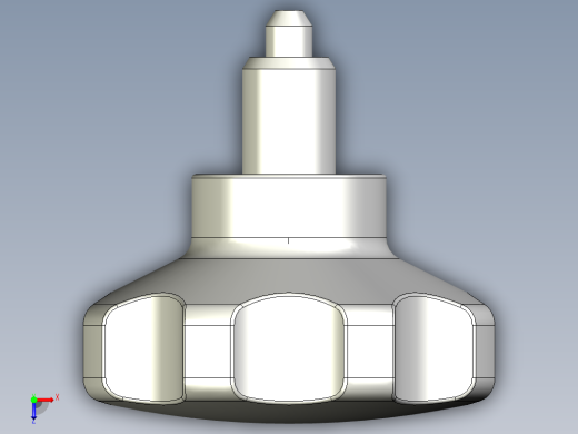 分割定位柱(無卡鎖)1087-3D多系列多零件图纸模型俯视缩略图