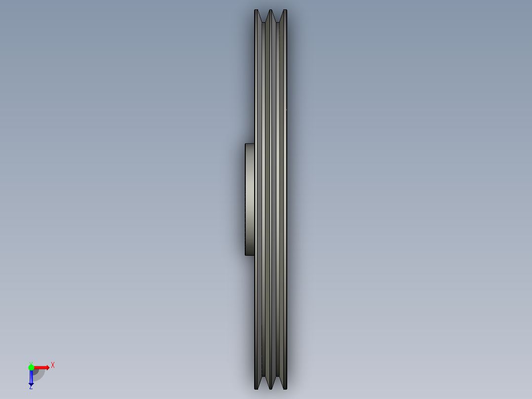 滑轮 SPA-400--stp三维 3d模型设计图俯视图