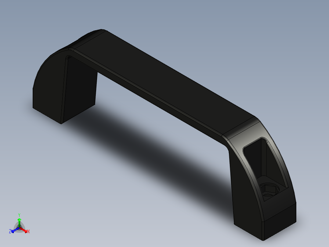 型材-KJN 152 BRIDGE HANDLE KJN525766正等轴测图