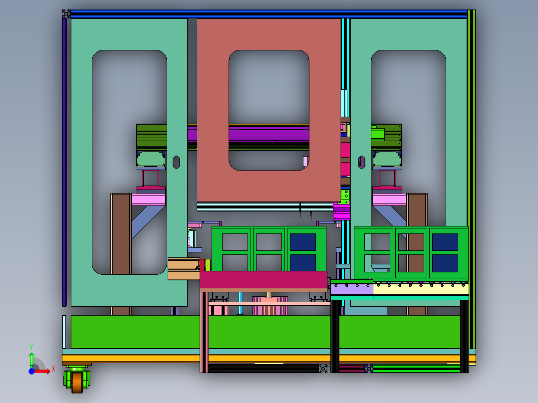 铝合金锂电池机器手激光焊线前视图
