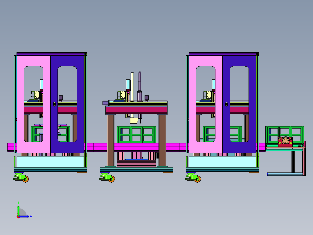 铝合金锂电池机器手激光焊线左视图