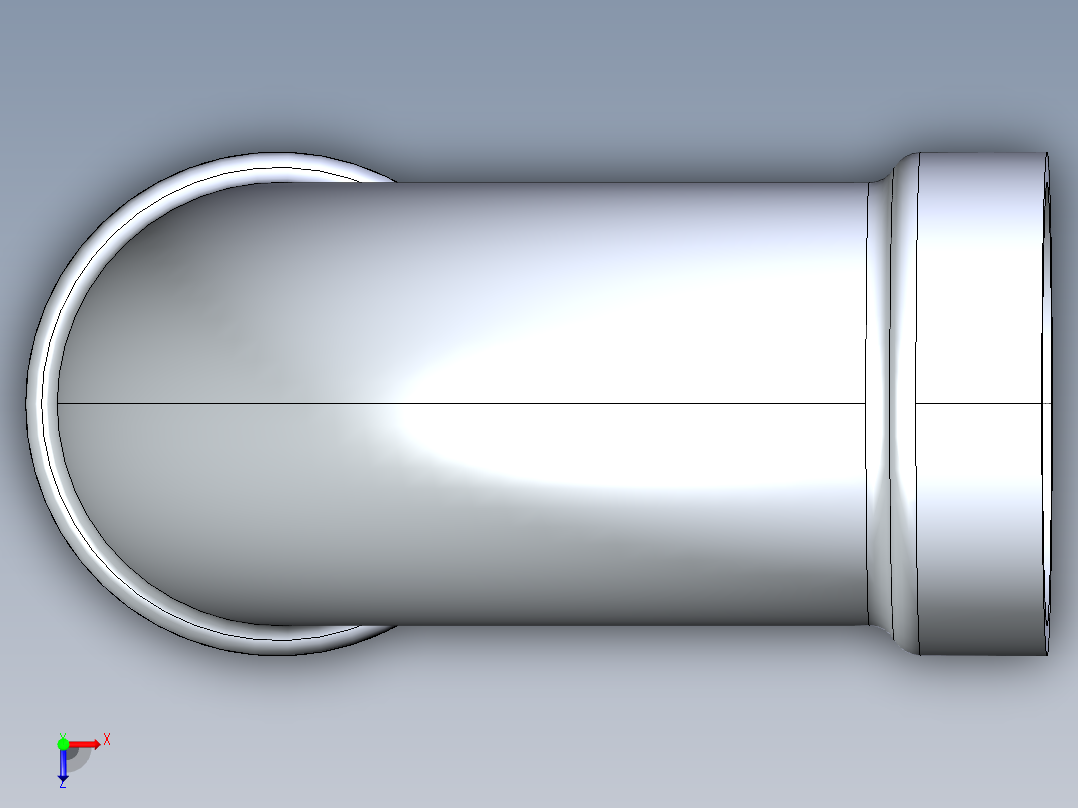 船舶管路系统S2_SeaDrainPLUS_1-4LongBend-SxS_37E162702_2in Sea Drain Plus - 91.2 Long Sweep - SxS俯视图