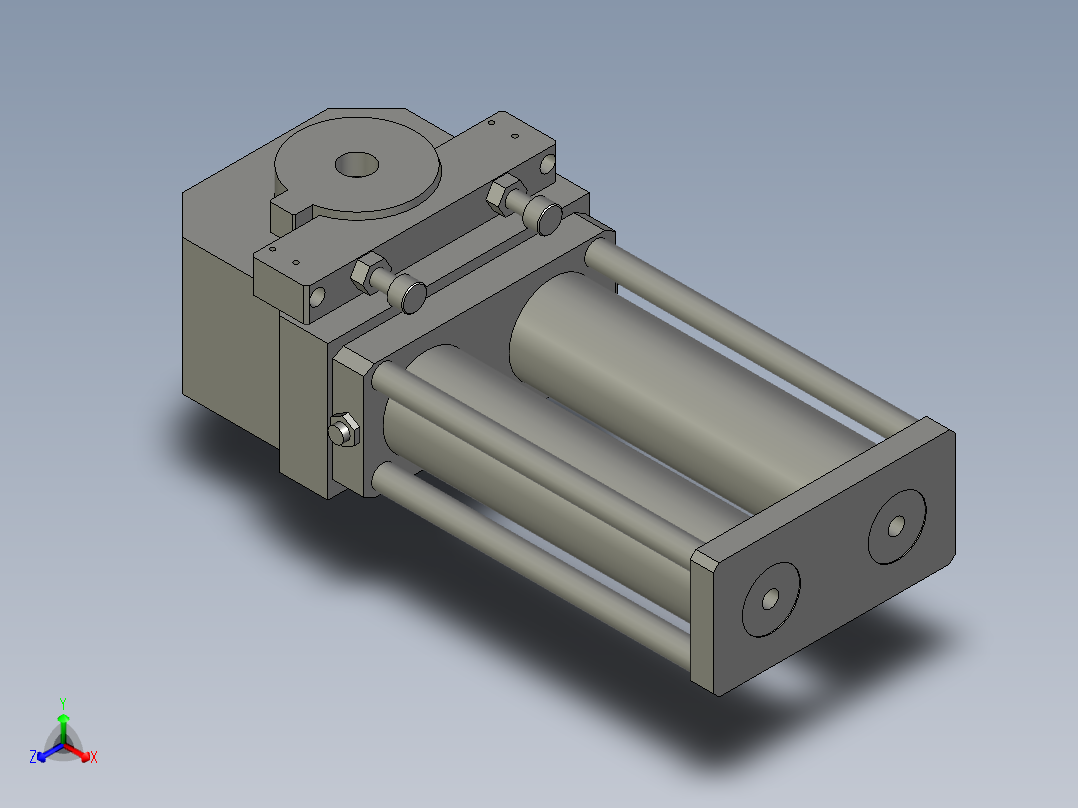旋转气爪PRC40H-180正等轴测图