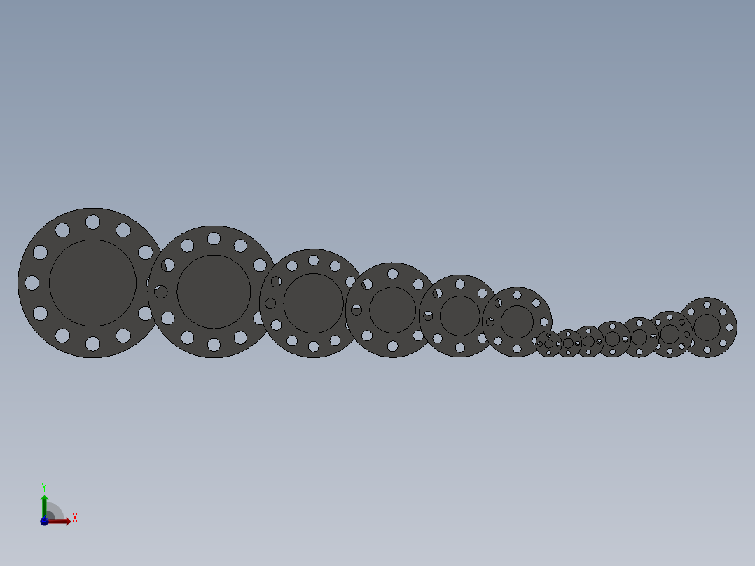 管件接头、螺纹接头、三通(48)前视图