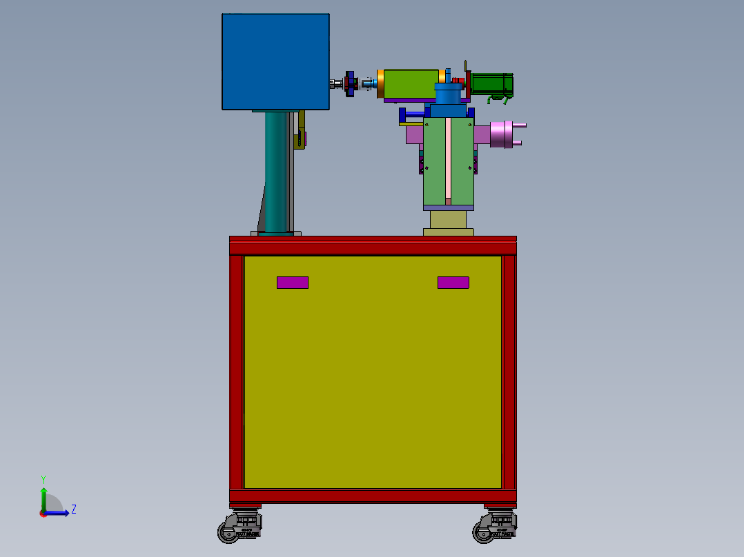 锁芯自动检测（sw18可编辑+工程图+bom）左视图