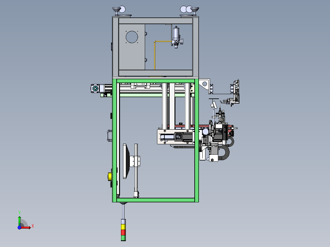 LED灯锡焊及下料工位sw20可编辑前视图
