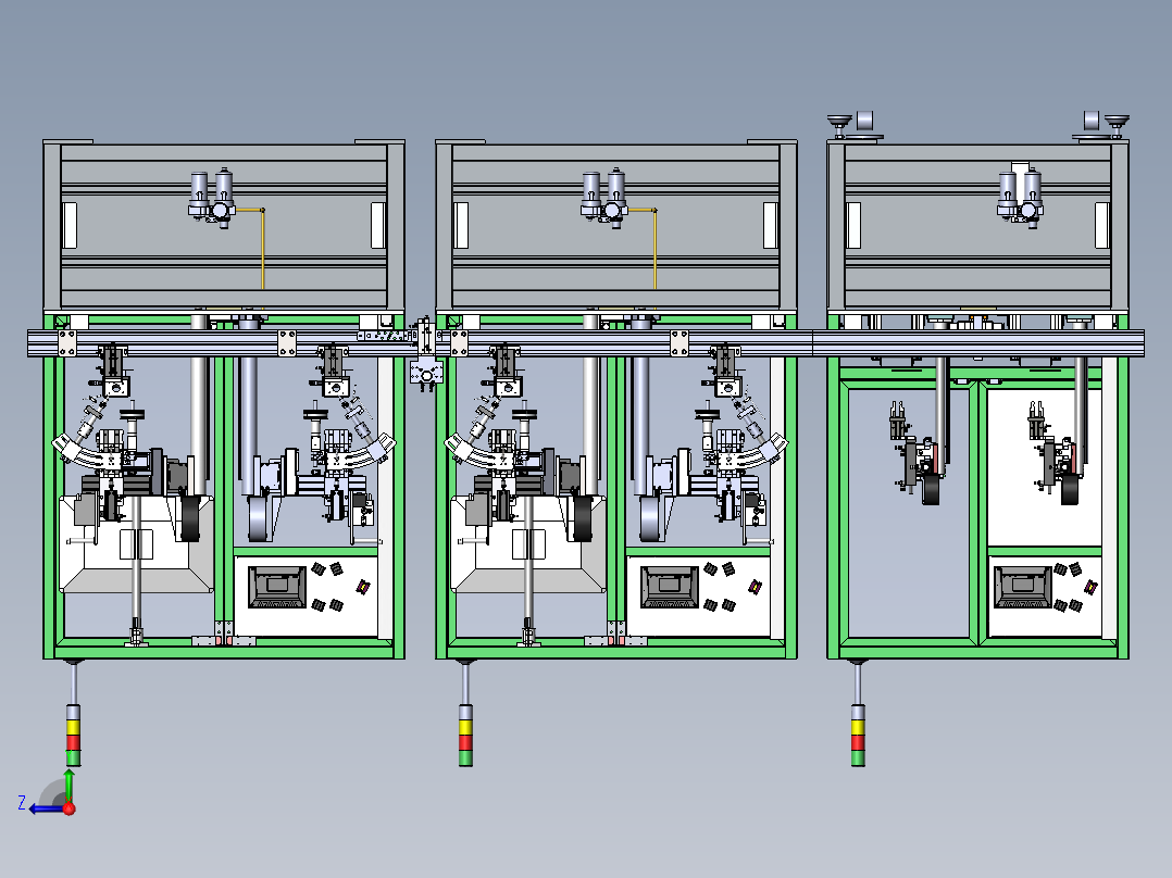 LED灯锡焊及下料工位sw20可编辑右视图