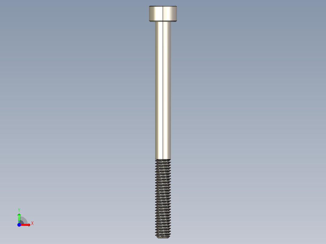 Screw_DIN_912_M4x55_A2.STEP公制内六角螺钉前视图