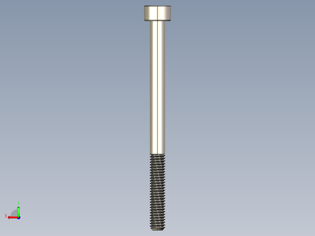 Screw_DIN_912_M4x55_A2.STEP公制内六角螺钉后视图