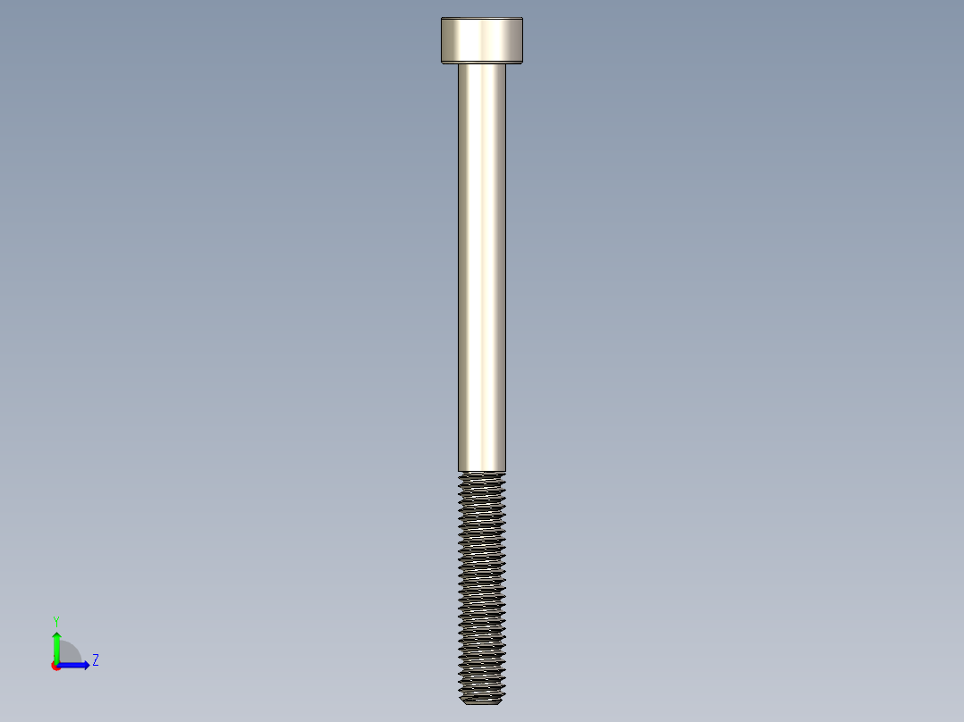 Screw_DIN_912_M4x55_A2.STEP公制内六角螺钉左视图