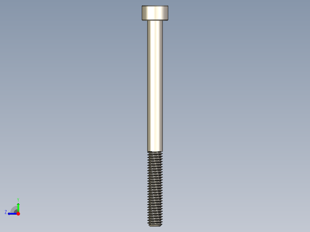 Screw_DIN_912_M4x55_A2.STEP公制内六角螺钉右视图