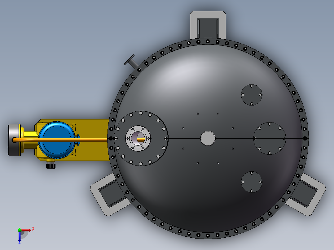 酸析离心釜俯视图