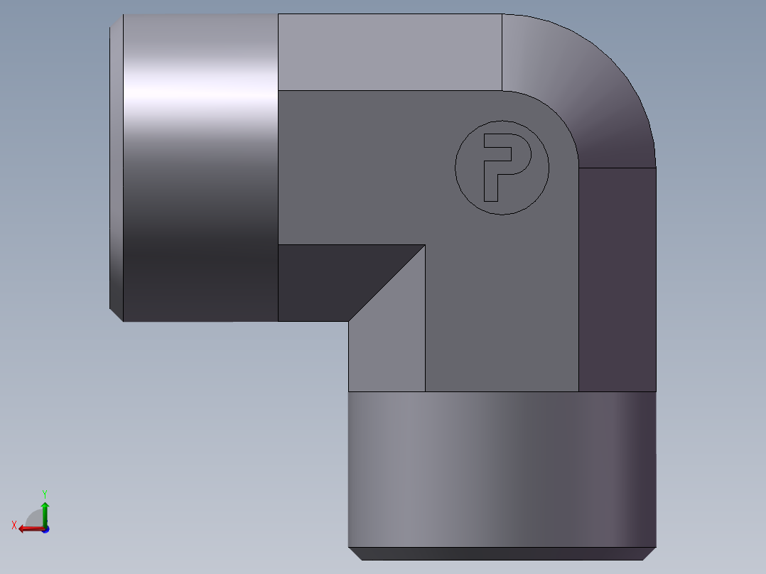 弯接头-W、1C9-22后视图