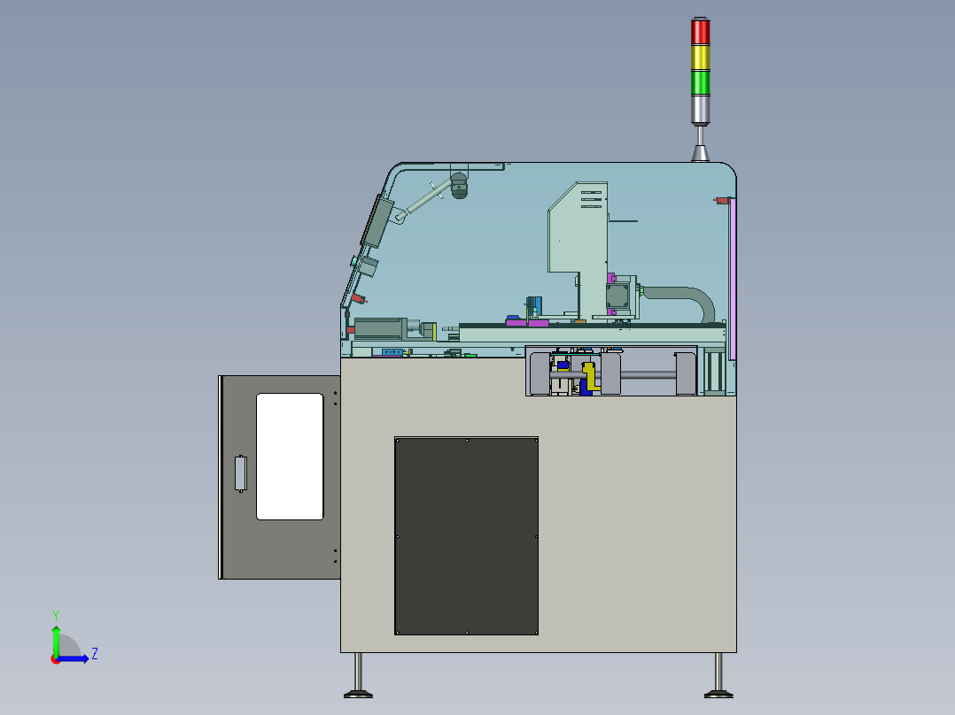 SMT贴片机 插件机（SMT在线自动植PCB机器）左视图