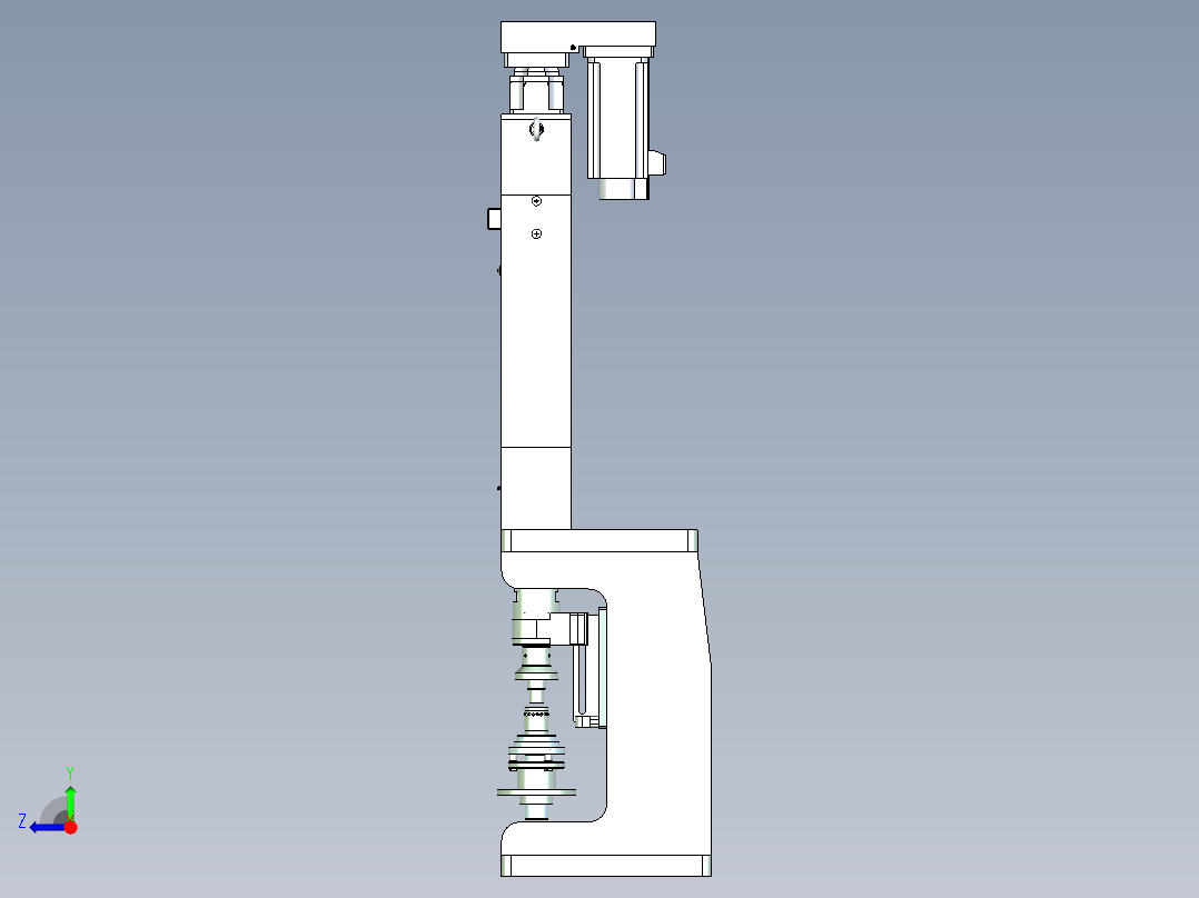 压轴承机右视图