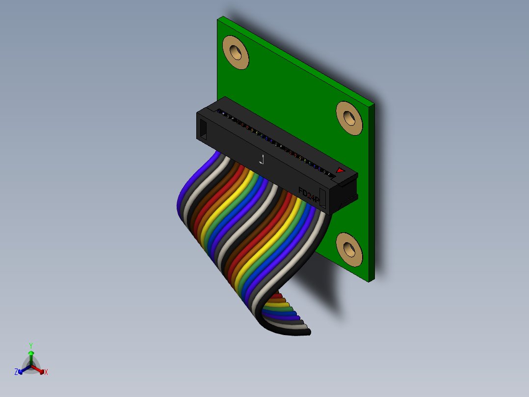 接插件(9)正等轴测图