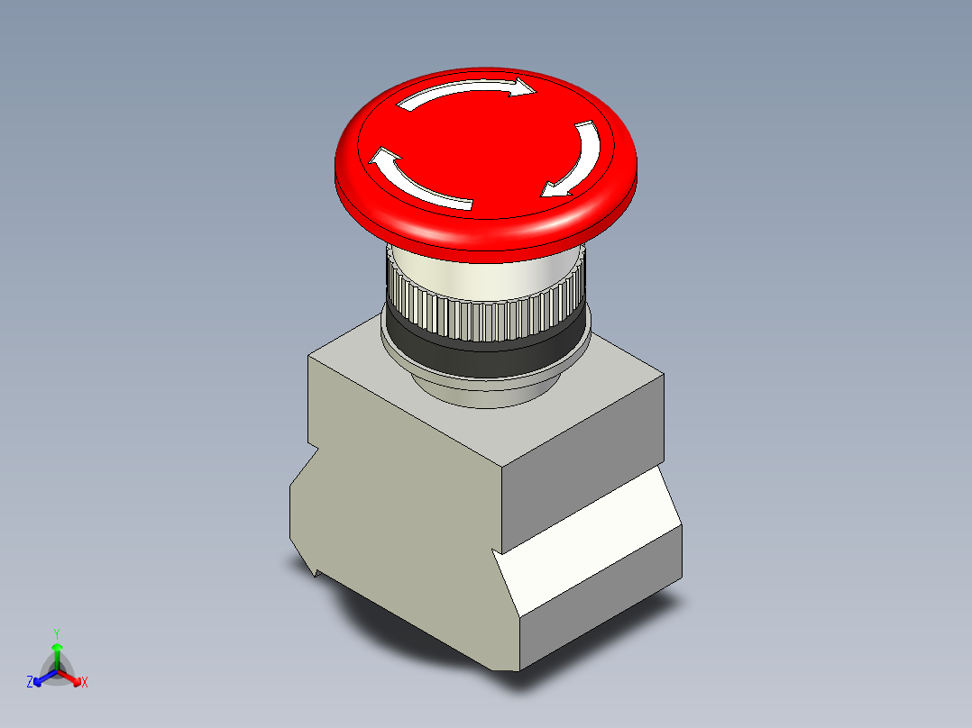 AC300V3A急停开关主视图