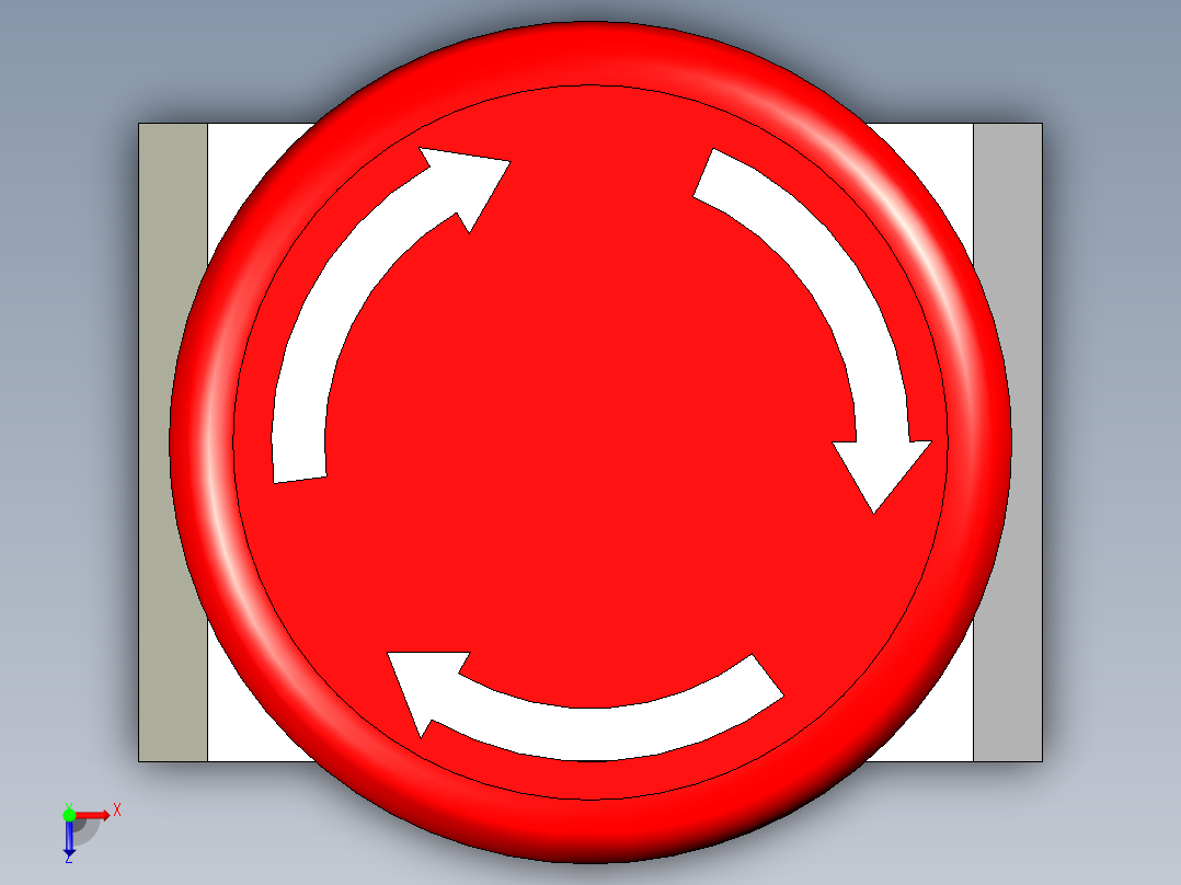 AC300V3A急停开关俯视图