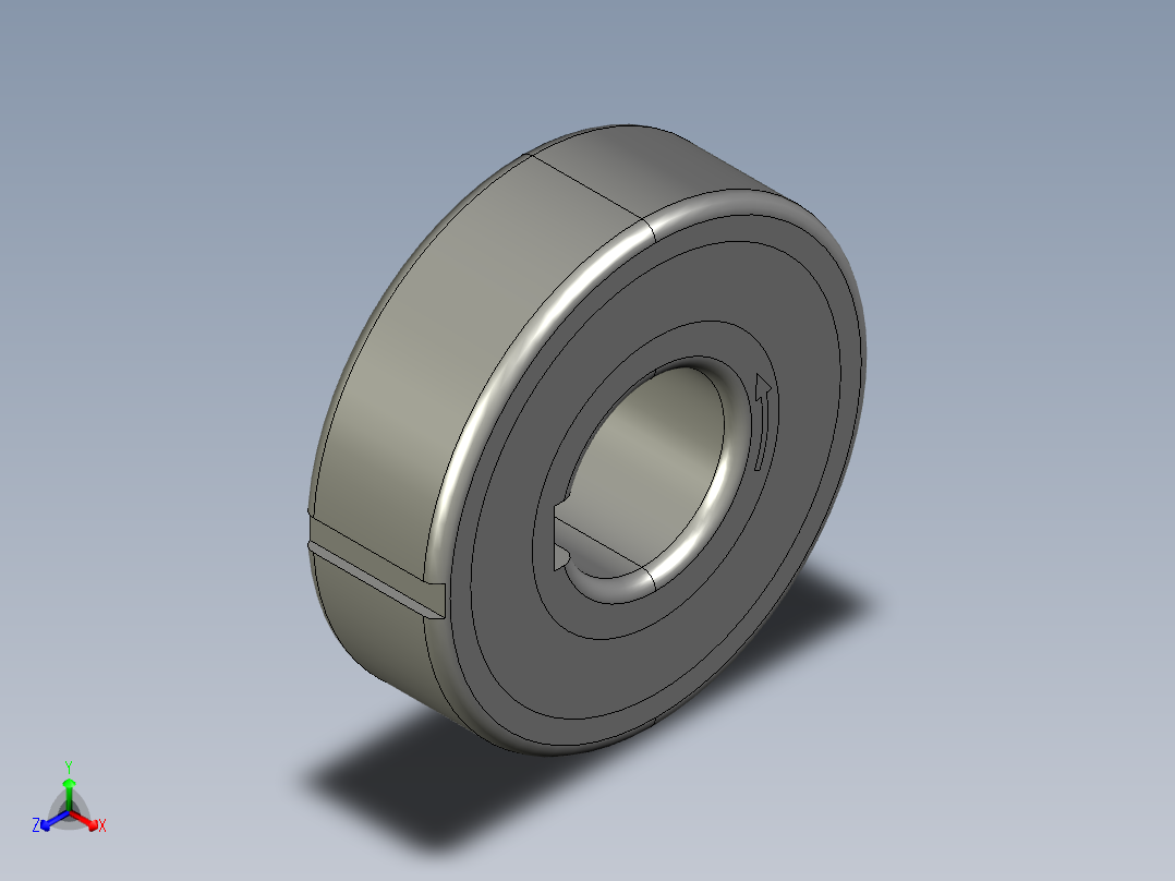 CSK12PP单向轴承主视图