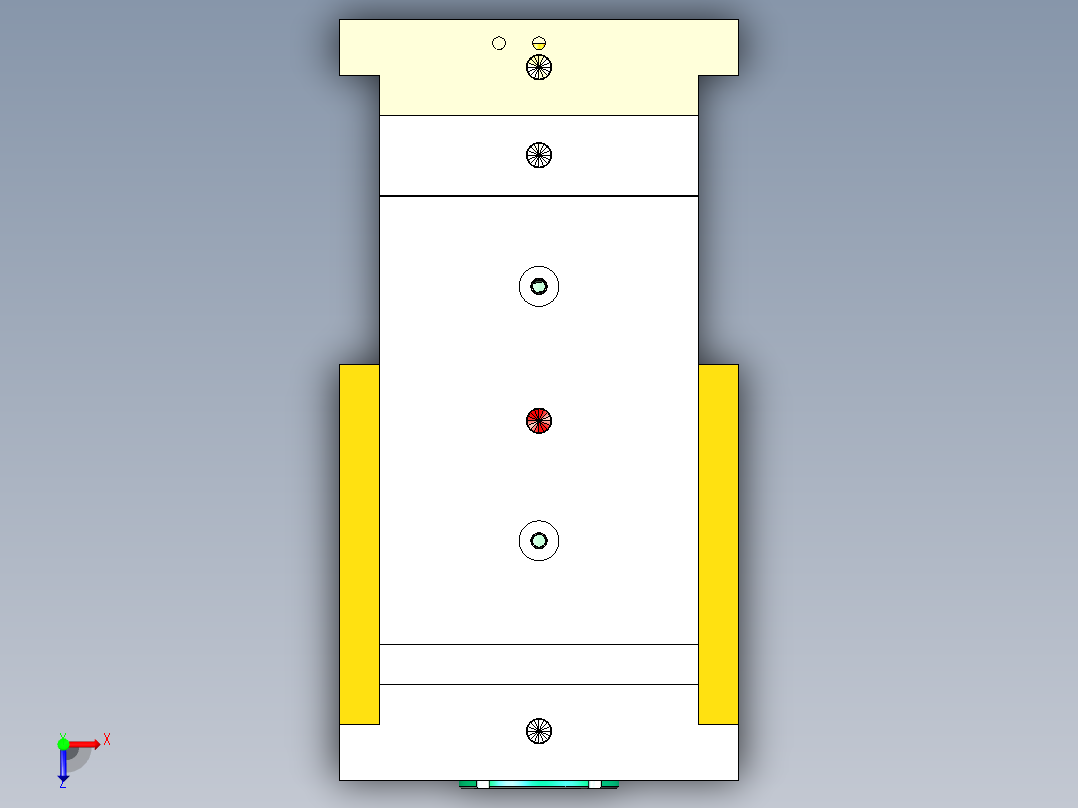 花边喷管（深腔推板出模）俯视图