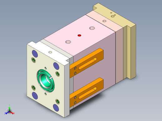 花边喷管（深腔推板出模）正等轴测缩略图