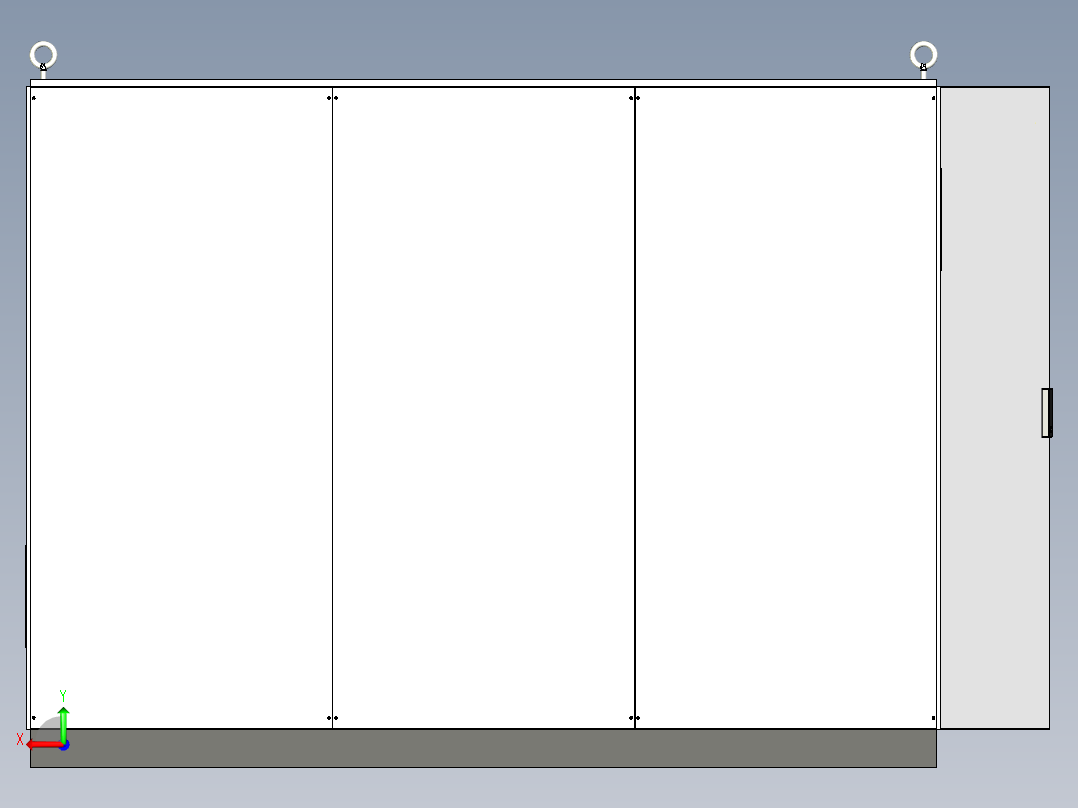 三柜组装630A电源plc软启动控制柜 55521后视图