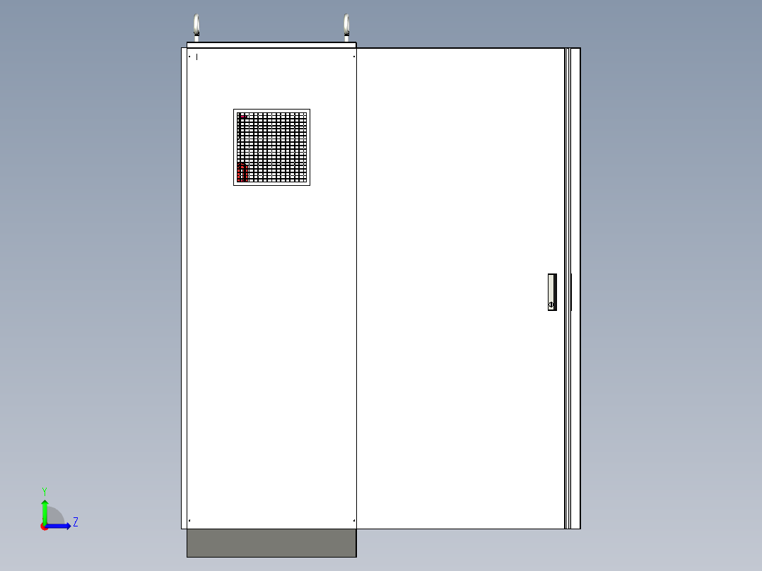 三柜组装630A电源plc软启动控制柜 55521左视图