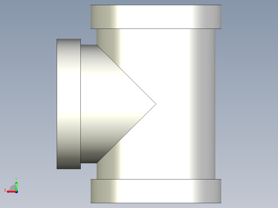 B3004551-三通管 (DIN EN 10242) B1后视图