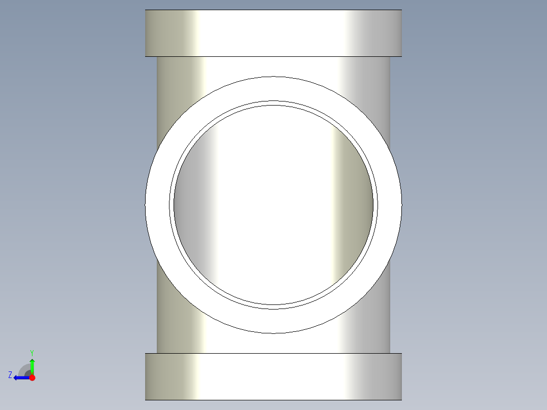 B3004551-三通管 (DIN EN 10242) B1右视图