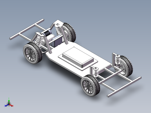 电动汽车底盘三维模型SolidWorks三维模型